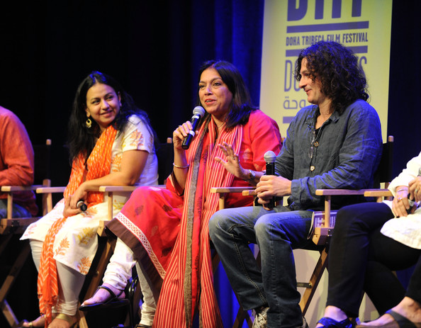 Maisha Film Lab founder Mira Nair (centre)